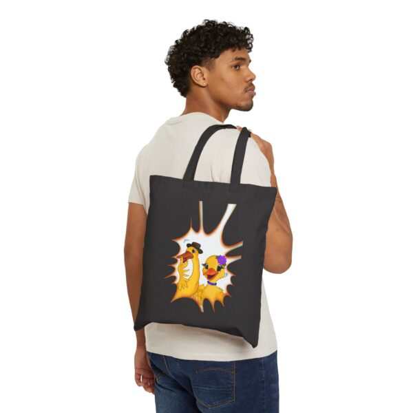 Funny Duck Couple Canvas Tote Bag - Cute & Quirky Shopping Bag - Image 7